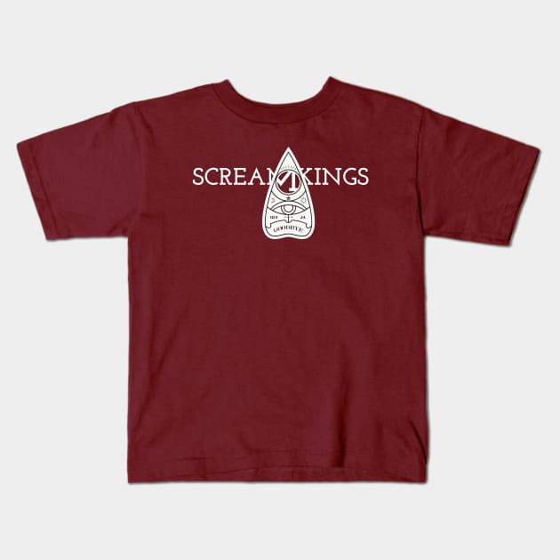 Planchette Scream Kings Logo - White Version Kids T-Shirt by ScreamKingsPod